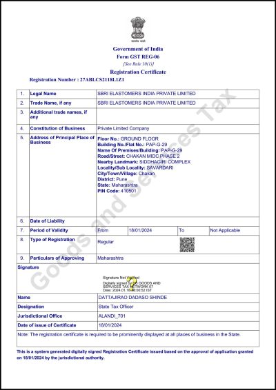 GST Certificate of SBRI Elastomers (I) P. Ltd.-images-0